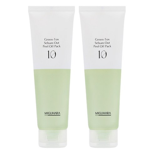 미구하라 그린톡스 세범아웃 필오프팩 100g, 2개, 1개입