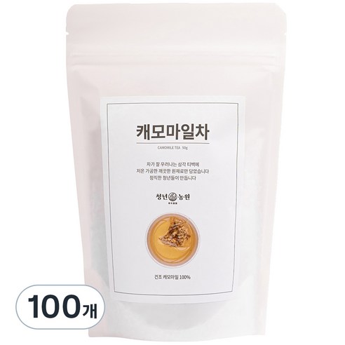 청년농원 저온가공 캐모마일 삼각티백, 1g, 1개