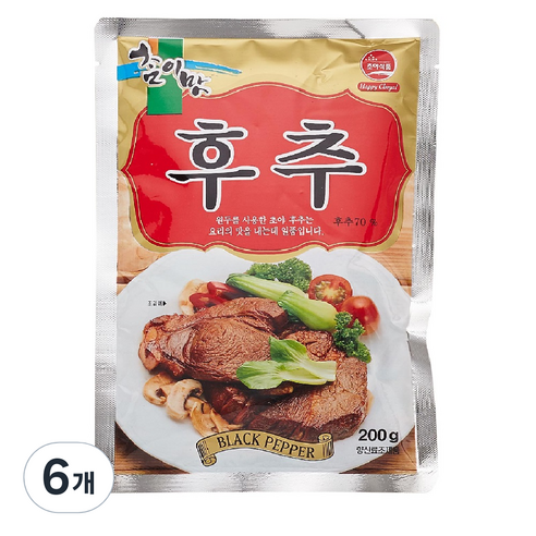 초야식품 참이맛 후추, 6개, 200g