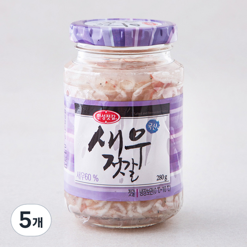 한성기업 새우젓갈, 280g, 5개