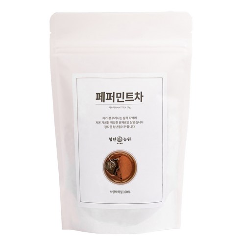 청년농원 저온가공 페퍼민트 삼각티백, 1g, 50개, 1개