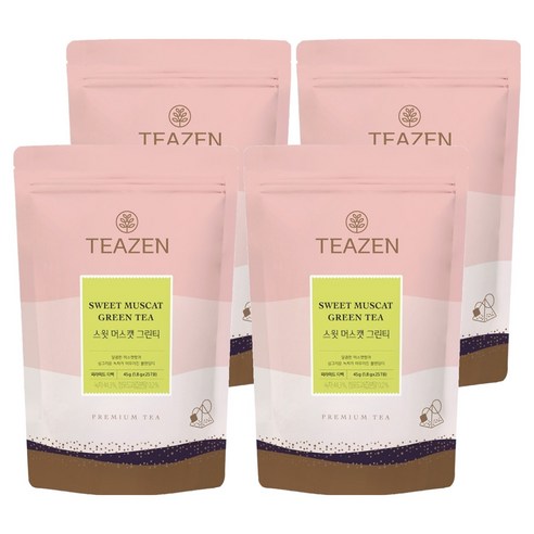 티젠 스윗 머스캣 그린티 삼각티백, 1.8g, 25개입, 4개