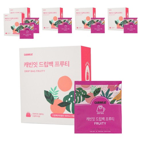 캐빈잇 드립백 원두 커피 프루티, 12g, 7개입, 6개