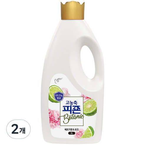피죤 고농축 섬유유연제 보타닉 베르가못 앤 로즈, 2L, 2개