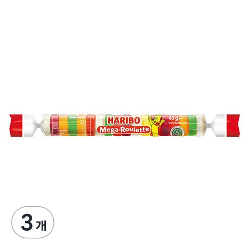 하리보 메가룰렛 젤리, 45g, 3개
