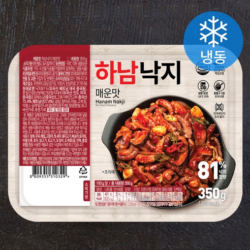 하남낙지 매운맛 (냉동), 350g, 1개