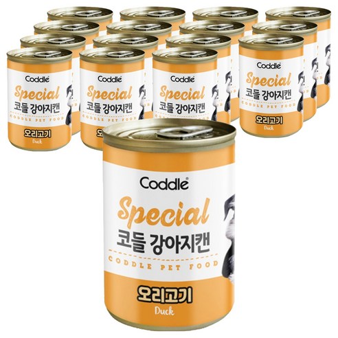 코들 강아지 캔, 오리고기, 400g, 16개