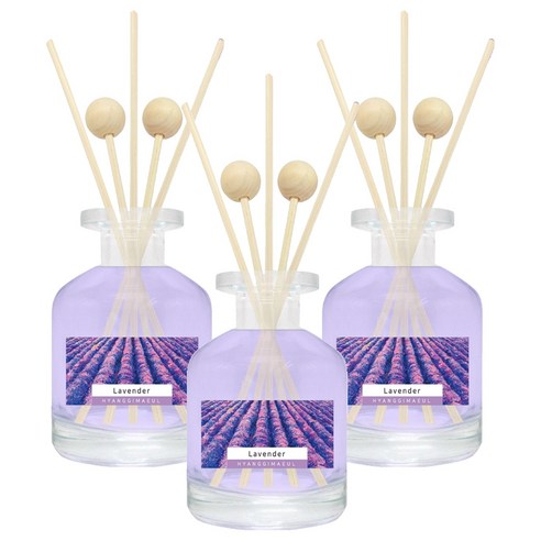 향기마을 실내용 홈 디퓨저, 라벤더, 150ml, 3개