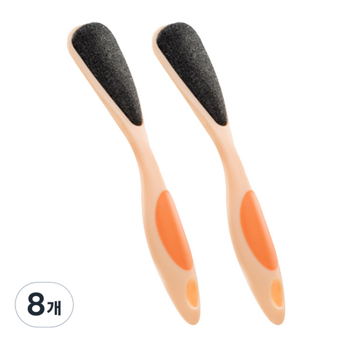 양면 풋 케어 발각질 제거기 오렌지, 1개입, 8개
