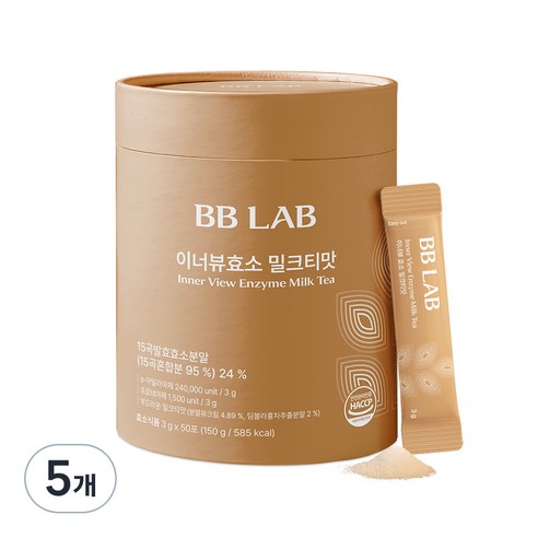비비랩 이너뷰 효소 밀크티맛 50p, 150g, 5개