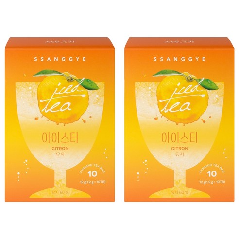 쌍계명차 유자 아이스티 10p, 1.2g, 10개입, 2개