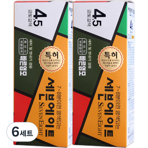 세븐에이트 새치 염색약, 4.5호 금빛갈색, 6개