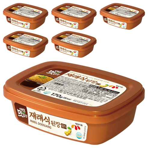 매일식품 매일 맛있는 재래식 된장, 170g, 6개