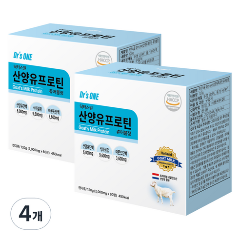 닥터스원 산양유 프로틴 츄어블정 240g, 120정, 4개