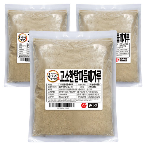 복이네먹거리 고소한 탈피들깨가루, 300g, 3개