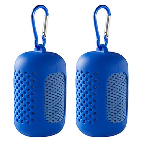 헨센 휴대용 스포츠 슬림 타올, 블루, 2개