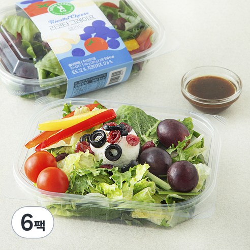 그린래빗 리코타그레이프 샐러드, 205g, 6팩