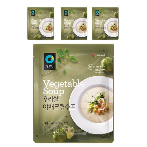 청정원 우리쌀 야채 수프, 60g, 4개