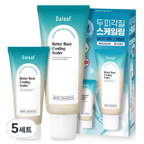 달리프 탈모 쿨링 스케일러 250g + 100g 세트, 5세트