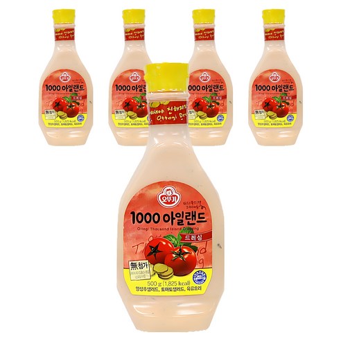 오뚜기 1000아일랜드드레싱, 5개, 500g