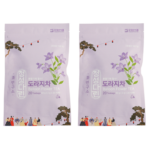 정성다린 도라지차, 40g, 20개입, 2개