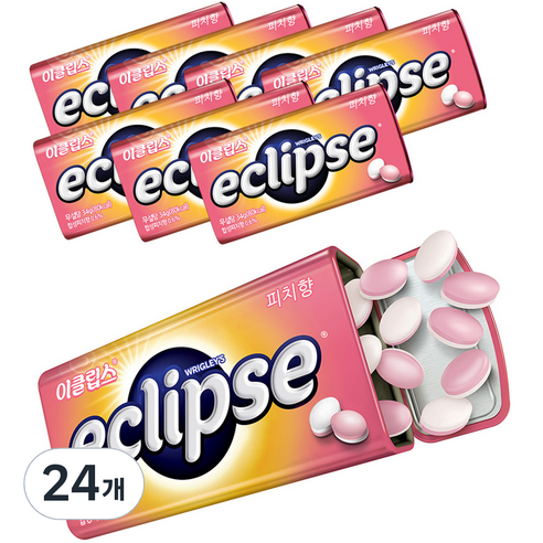 이클립스 피치향 캔디, 34g, 24개