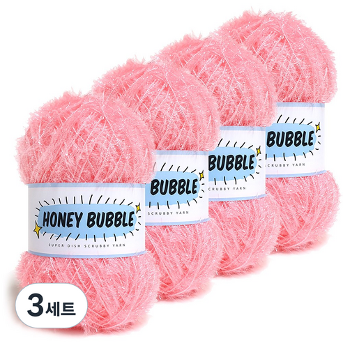 니뜨 허니 버블 수세미실 90g, 14피치, 12개