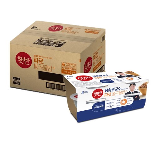 햇반 라이스플랜 파로 통곡물밥, 190g, 24개