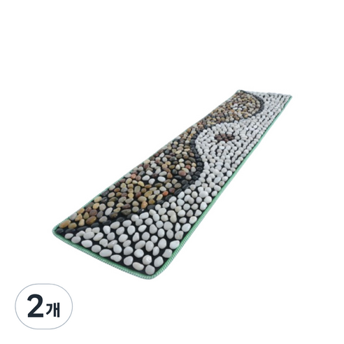 JUNBI 지압 발판 매트 반형 40 x 150 cm, 2개, 혼합색상
