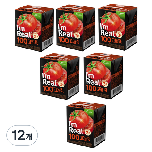 아임리얼 100 고농축 토마토 주스, 120ml, 12개