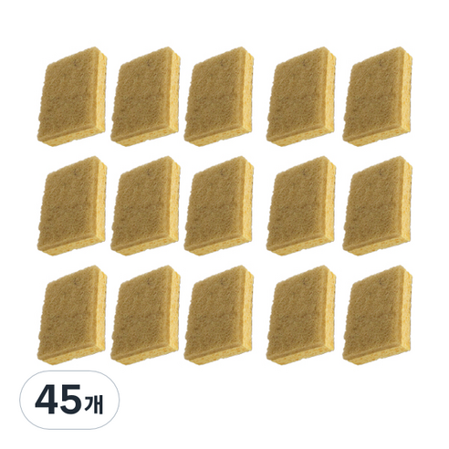 베스트유 천연 코코넛 수세미 소 6 x 8 x 1.8 cm, 45개, 1개입