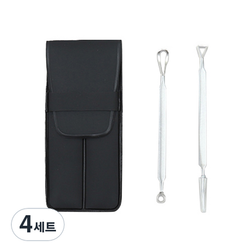 나리 미니 피지 압출기 세트, 혼합색상, 4세트