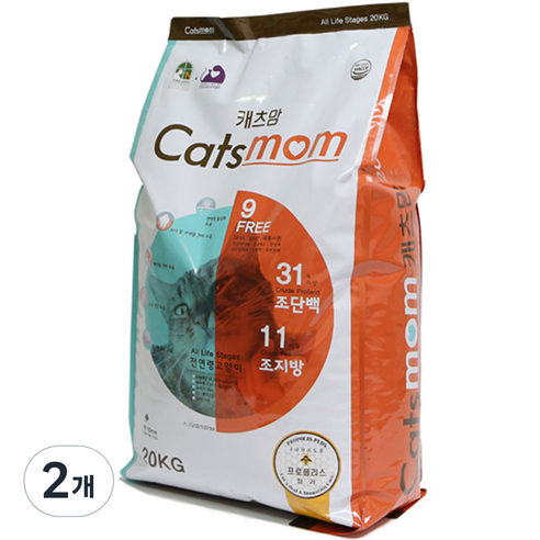 대주펫푸드 캐츠맘 전연령 고양이 사료, 1kg, 2개, 닭