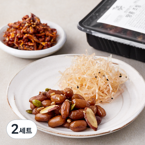 강남밥상 오징어실채볶음 50g + 땅콩조림 120g + 고추장멸치볶음 80g, 2세트