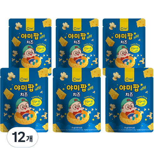 오늘도 아기과자 야미팝 25g, 치즈, 12개