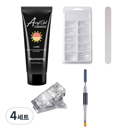 스위스녹스 인조 손톱 연장 야광 폴리젤 5종 세트, 4세트, LU05