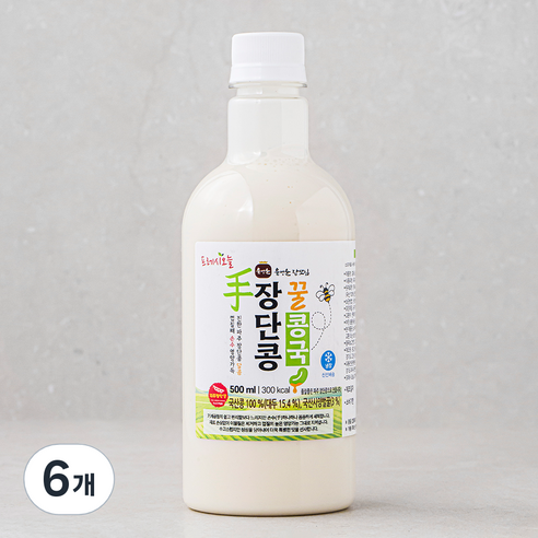 프레시오늘 신선냉장 장단콩 꿀콩국, 500ml, 6개