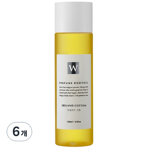 화이트센트 향기좋은 모이스처 마사지 바디오일 아일랜드코튼, 120ml, 6개