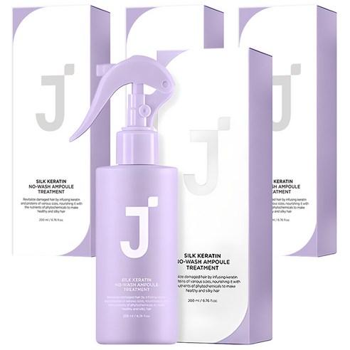 제이숲 실크 케라틴 노워시 앰플 트리트먼트 헤어미스트, 200ml, 4개