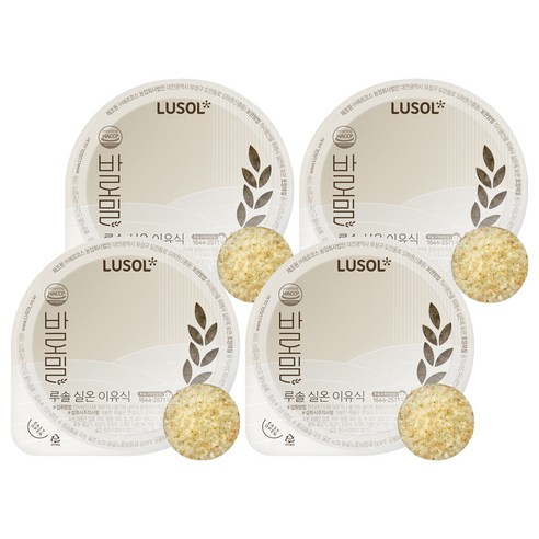 루솔 바로밀 모듬 야채 사과죽 이유식, 혼합맛(야채 / 사과), 120g, 4개