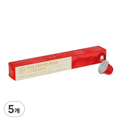 커피빈 시그니처 블렌드 캡슐 커피, 5g, 10개입, 5개