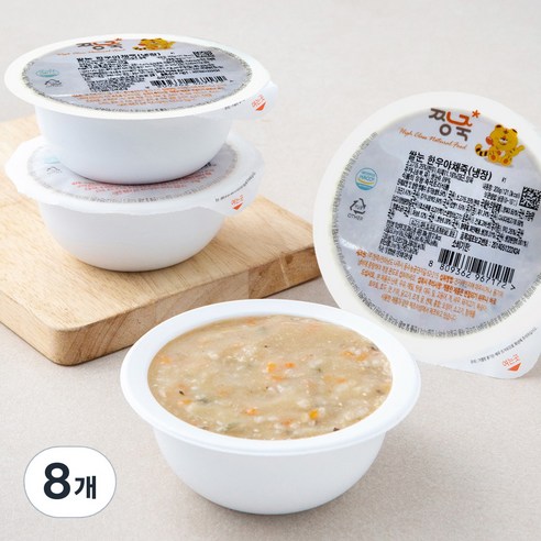 짱죽 웰빙죽 쌀눈 한우야채죽 (냉장), 200g, 8개