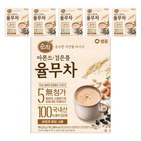 순작 아몬드 검은콩 율무차, 18g, 10개입, 6개