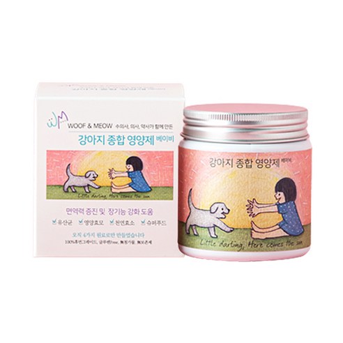 우프앤먀오 강아지 종합영양제, 퍼피, 60g, 1개