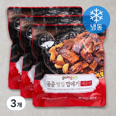 곰곰 벌집 껍데기 매운맛(냉동), 400g, 3개
