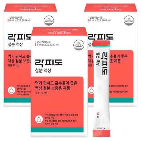 락피도 철분액상, 3개, 240ml
