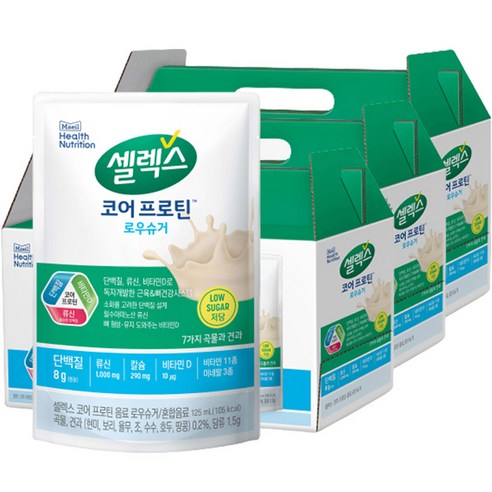 셀렉스 코어 프로틴 음료 로우슈거, 125ml, 42개