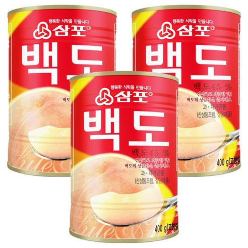 삼포 백도 슬라이스, 400g, 3개