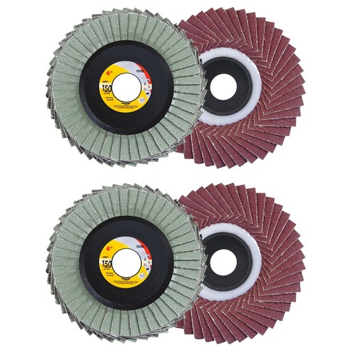 바벨롭 그라인더 사포날 해바라기 휠 페이퍼 100mm 150방, 2개
