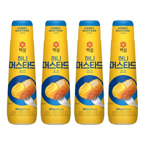 백설 허니머스터드 소스, 250g, 4개